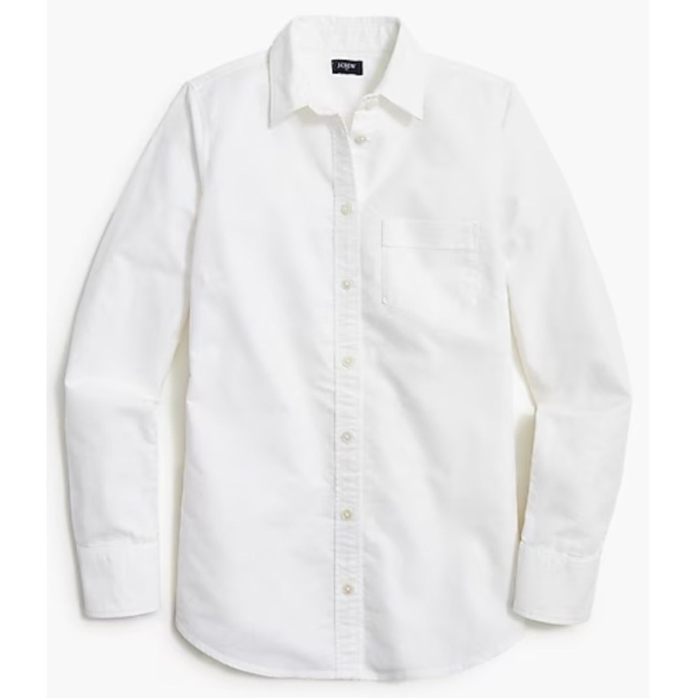J. Crew White Button-Down Shirt